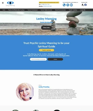 An example of a website for a medium psychic